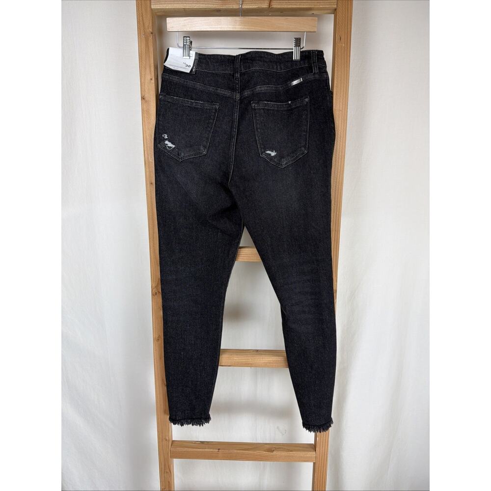 NWT Kancan Black Distressed Black Pocket Skinny Jeans 31 #0791 - Picture 4 of 6